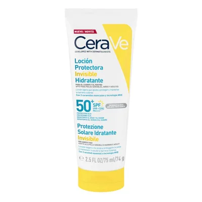 CeraVe Loción Solar Corporal Invisible Hidratante SPF50 75 ml